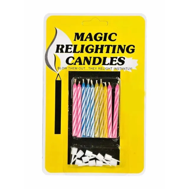 5 Packs Magic Candles Relighting Kids Magic Tricks  Birthday Cake Party Novelty