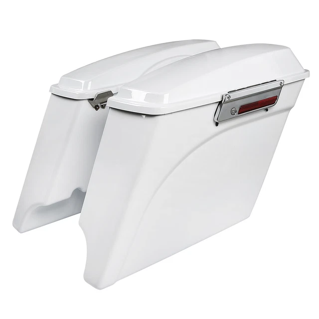 5" Stretched Saddlebags w/Lid Latches Fit For Harley Touring Electra Glide 93-13