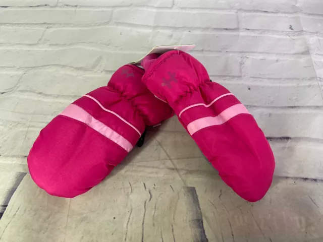 Hot Paws Girls Size 4-6 Years Winter Ski Snow Gloves Pink Insulated Lined NEW