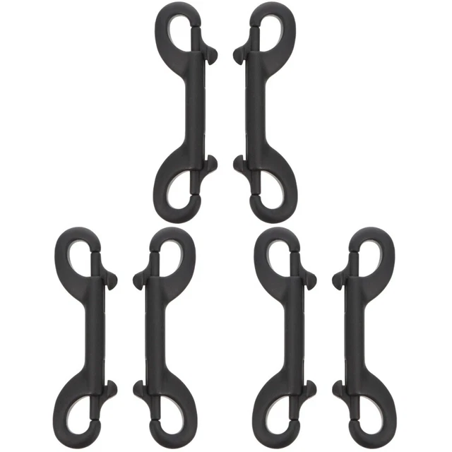 6 piezas accesorios de pesca lanza durable doble extremo gancho hebilla rápida clip