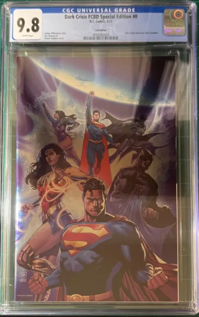 Dark Crisis FCBD Foil #0 CGC 9.8! Batman Superman Wonder Woman! Fresh from CGC!