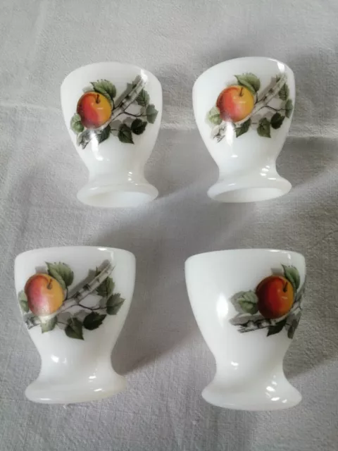 Lot De 4 Coquetiers Arcopal, Décor Pomme Sur Branche 2