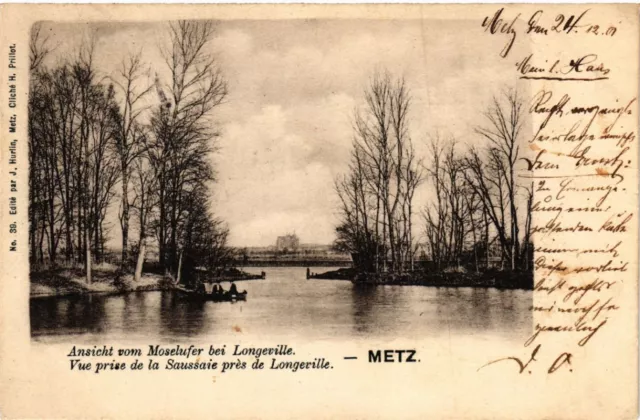 CPA AK view from the banks of the Moselle at LONGEVILLE - METZ (393285)