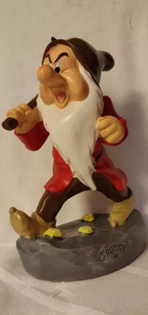NEW! Disney GRUMPY Garden Statue Snow White Seven Dwarfs Indoor/Outdoor 8”