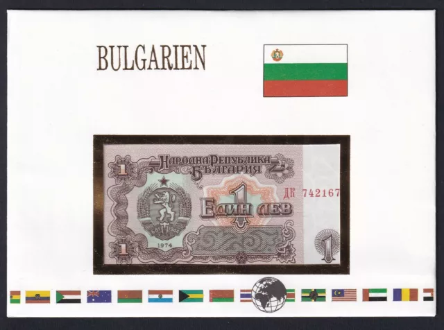 Bulgarien/Bulgaria 1 Lev 1974 P 93a (Ordner) Fds / UNC L-DR