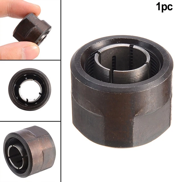 Metal Collet Nut High Strength and Durability Black 13MM 12 for 3612 Router