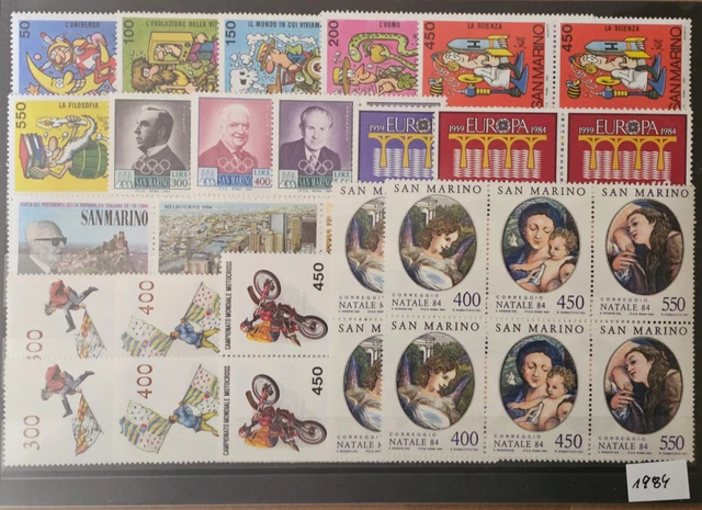 (P1038) San Marino kleines Los 1984, postfrisch, 4mal