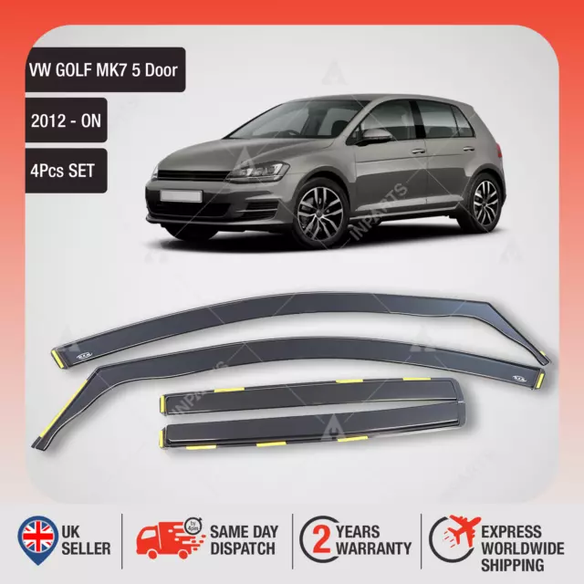 For Vw Golf Mk7 Wind Deflectors 5 Door Hatchback 2013-2020 Smoke Sun Rain Guard