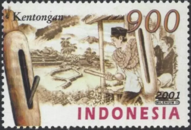 Indonesia #Mi2099 MNH 2001 Traditional Musical Instruments Kentongan [1937c]