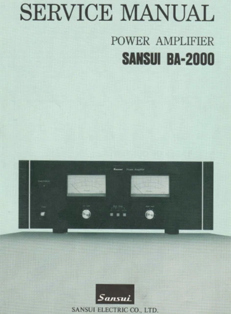 SANSUI 1000, 1000A, Schematic Diagram Service Manual Schaltplan ...