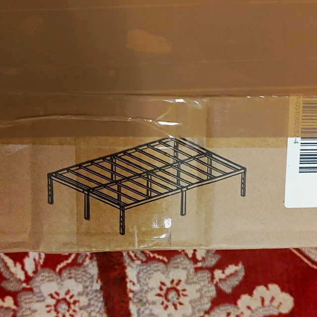BLACK METAL DOUBLE Bed Frame/Base with Assembly Required £48.23 ...