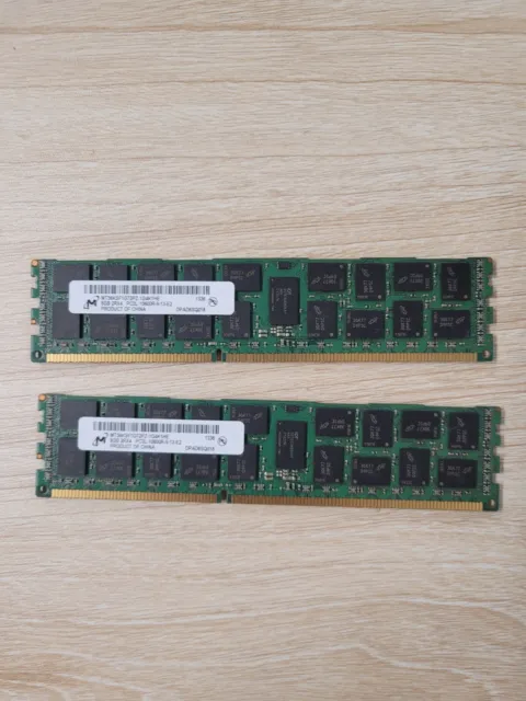 LOT 2 X 8GB 2Rx4 PC3L-10600R-09-13-e2 Memory Server DDR3 SDRAM REG ECC