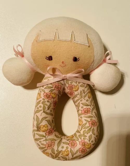 Alimrose Audrey Sweet Floral Grab Doll Rattle Baby