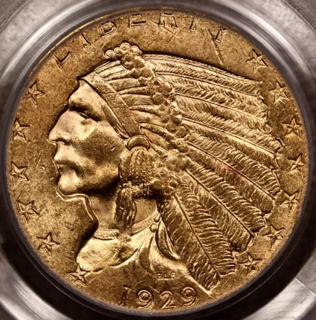 1929 $2.50 Indian gold quarter Eagle, PCGS MS62, very sweet DavidKahnRareCoins