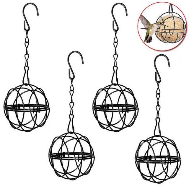 Wild S-shaped Garden Outdoor Metal Hanging Holder Fat Ball Bird Feeder