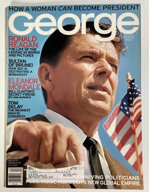 George Magazine Jfk Jr 1999 Ronald Reagan Brunei Clinton Delay Murdoch ...