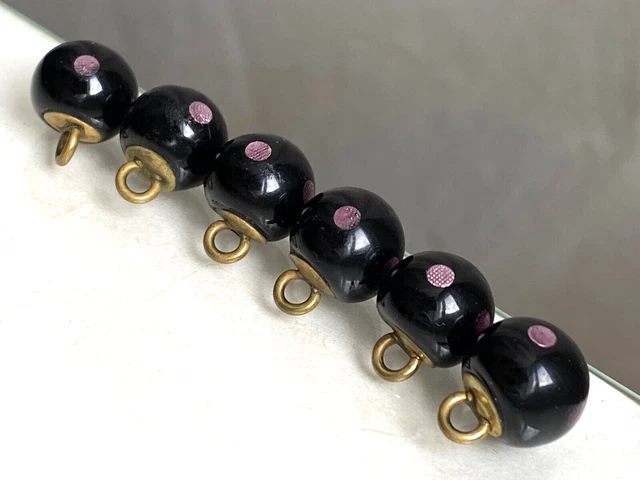 Boutons satinés 2 trous - Noir - 15 mm de diamètre - Couture
