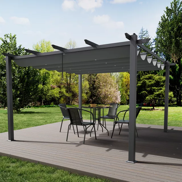 Heavy Duty Frame Garden Gazebo Party Pergola Sun Shade Canopy Waterproof Shelter