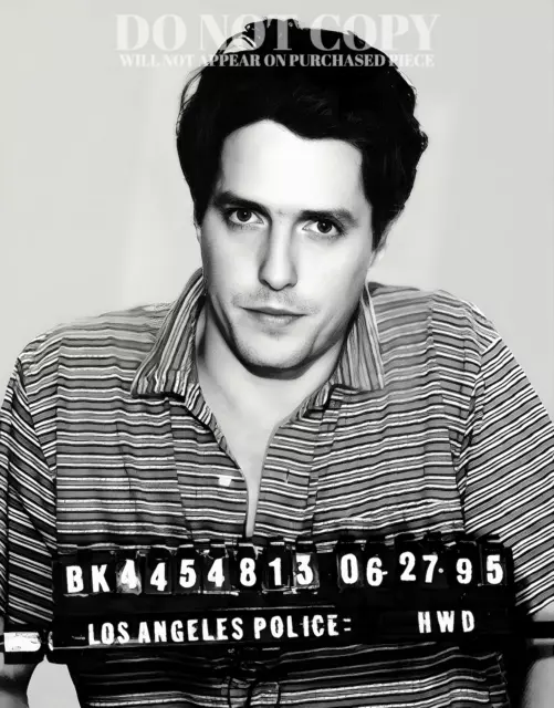 Hugh Grant Mugshot Photograph 11 X 14 - Rare 1995 Mug Shot Portrait - Poster Art