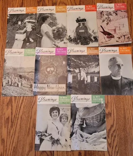 VINTAGE 1964 Gleanings in Bee Culture Lot of 10 Beekeeping Magazines BEE15