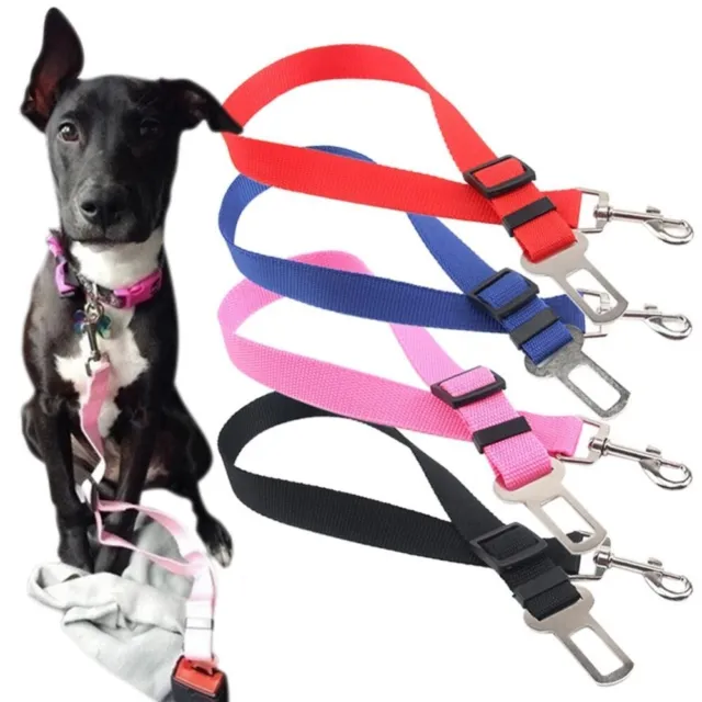 Adjustable Pet Dog Travel Seat Belt Clip Lead Car Safety Restraint Harnesses