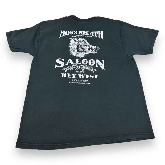Vintage Y2K Hogs Breath Saloon Key West Florida T-Shirt bar biker destination M