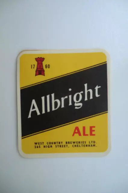Mint West Country Breweries Cheltenham Allbright Ale Brewery Bottle Label