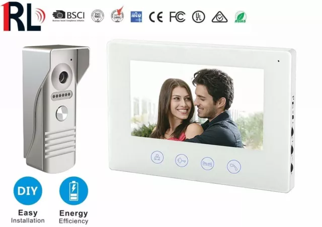 Videocitofono Familiare Villa Kit Monitor Telecamera Ir 7 Pollici App Smart Wifi