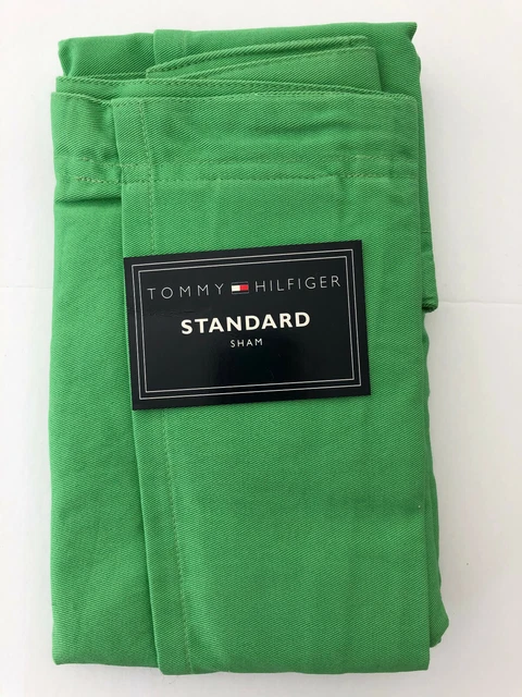 Tommy Hilfiger GREEN CLASSIC CHINO ~  STANDARD SHAM   grommets  NIP
