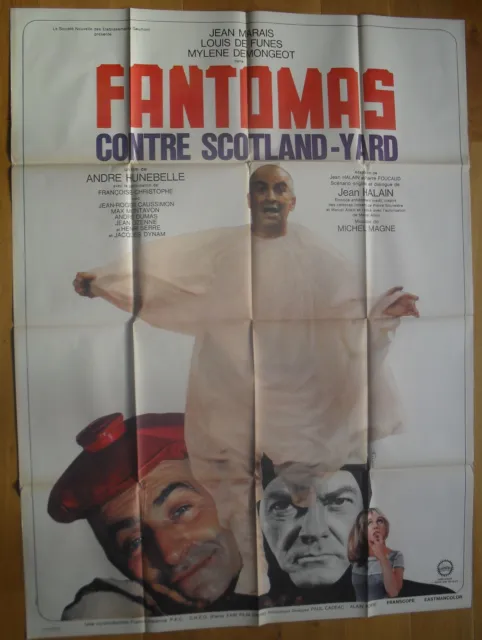 LOUIS DE FUNES fantomas contre scotland-yard affiche cinema originale '66