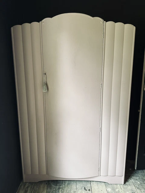 Beautiful Vintage Art Deco Wardrobe Painted Farrow and Ball Cinder Rose