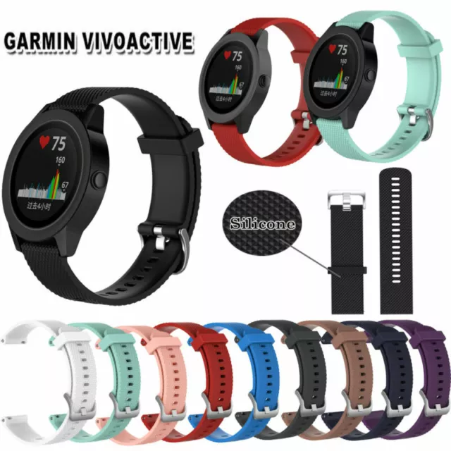 For Garmin Vivomove /HR & Vivoactive 3 GPS Watch Silicone Gel Wrist Band Straps