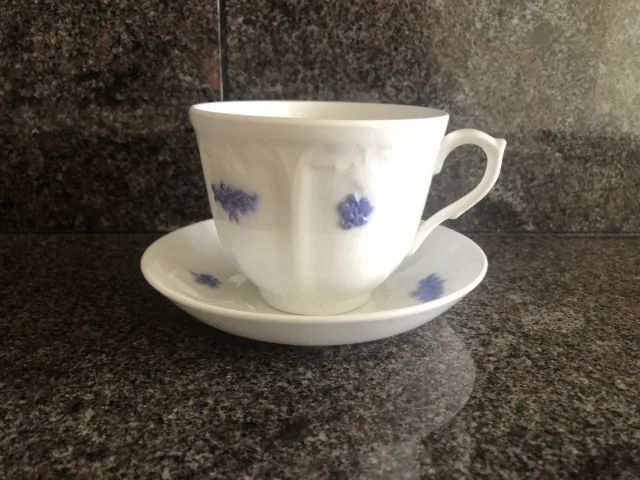 Vintage Antique Adderley Ware Bone China Blue Chelsea Breakfast Cup & Saucer