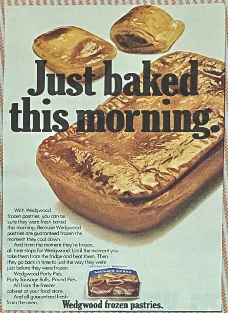 WEDGWOOD Frozen Pastries 1971 Vintage Medium Food Print Ad