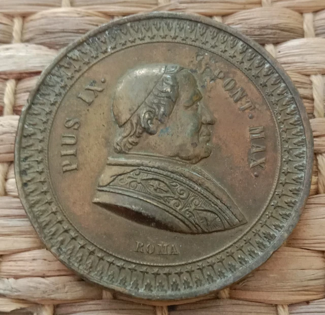 PIO IX 18461887 Medaglia In Bronzo Chiesa Di San Pietro Grammi 38,7