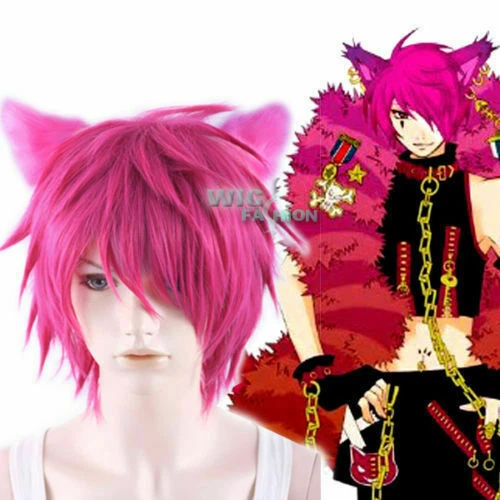 Heart no Kuni no Alice Boris Airay Short Magenta Anime Cosplay Hair Wig