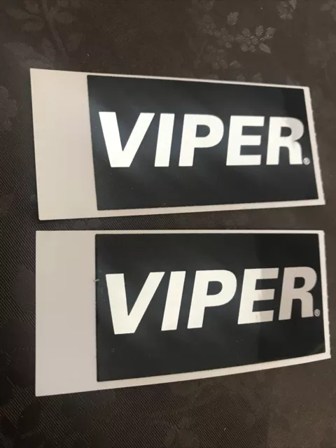 (2) Viper Warning Stickers Car Alarm Security System Decals