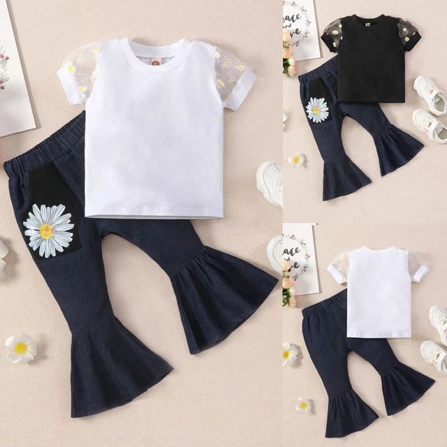 Set abiti estivi neonata bambina pantaloncini maniche denim abiti