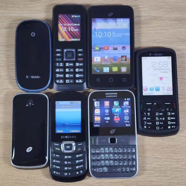 Set of 7 Dummy Fake Cell Phones For Display Prop Toys - Samsung & Others