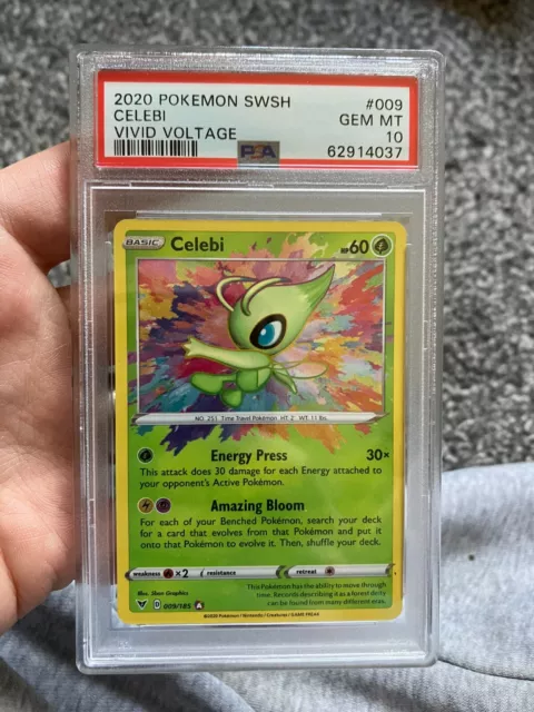 Celebi 009/185 Vivid Voltage Amazing Rare Pokémon Card PSA 10 Gem Mint