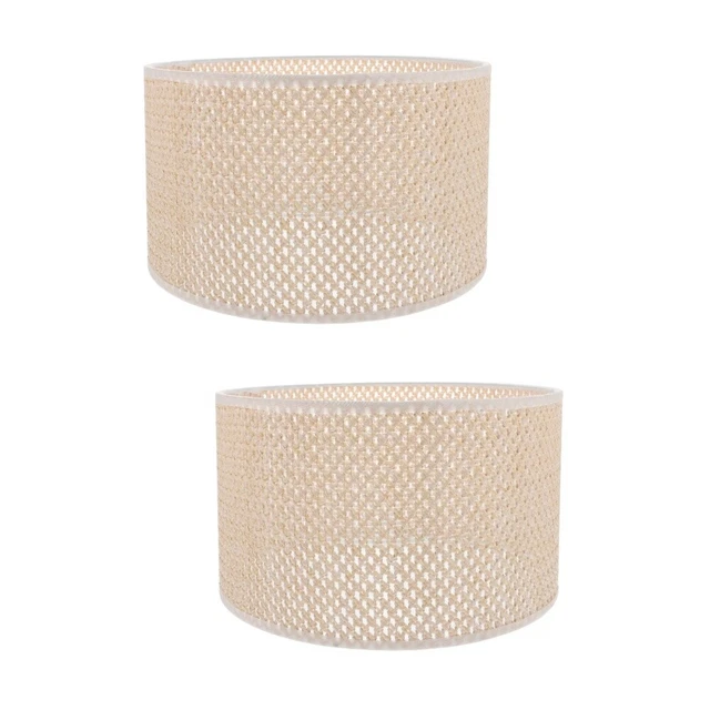 Abat-jour Tambour En Tissu, Abat-jour Cylindrique En Lin Pour Chevet, Lampe De Bureau, Lampe De