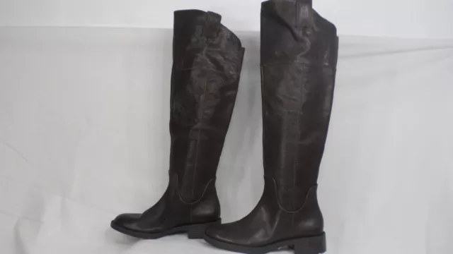 Enzo Angiolini 'Holdyn' Dark Brown Leather Over-the-Knee Pull-On Boot Size 6 M 2