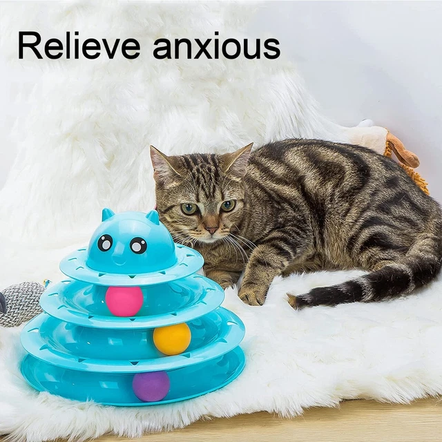 14x Cat Toys for Indoor Cats Kitten Pet Interactive Fun Roller Exerciser Toy
