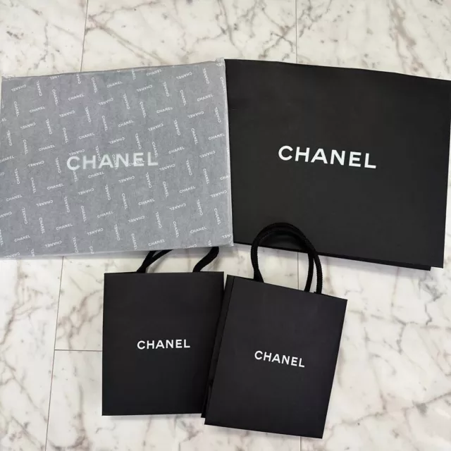 Authentic CHANEL 9½x6 Store Tote SHOPPING Paper BAG+LOGO