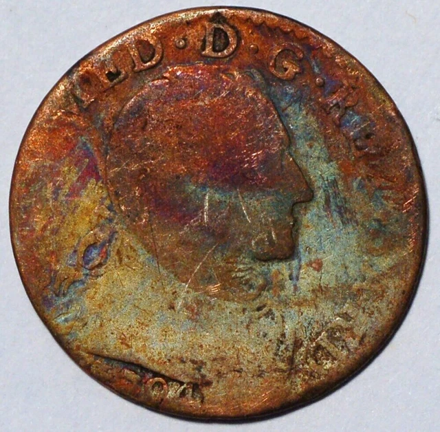 Italian States Duchy of Savoy 5 Soldi 1794 Vittorio Amedeo III KM# 91