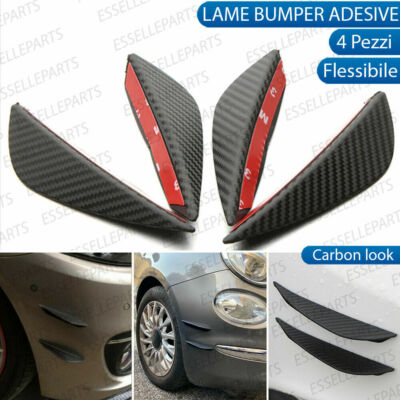 Aero SET 4 AERO FLAPS LAME SPOILER PARAURTI ADESIVO MERCEDES GL X166 CARBON LOOK 