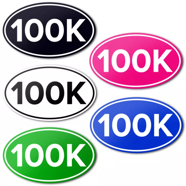 100K ANTI-UV VINYL BUMPER STICKER Ultra Marathon Race Running Cycling Car Decal