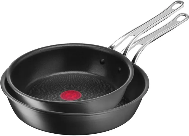 TEFAL Jamie Oliver Classic Non Stick Induction Frypan Twinpack 24 28cm