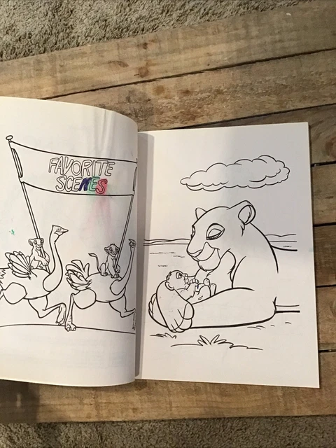 VTG RARE GOLDEN Book Disney's The Lion King Deluxe Coloring Activity ...