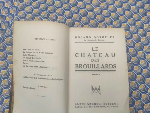 Ancien Libro 1914" El Castillo Las Antiniebla" Roland Bryan Objeto De Colección